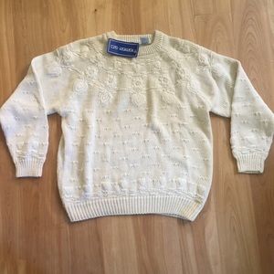 Vintage Hand Embroidered Floral Sweater